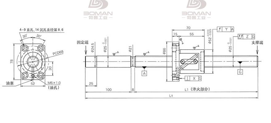 KURODA GG2520AS-BALR-1520A 黑田精工丝杆怎么安装图解