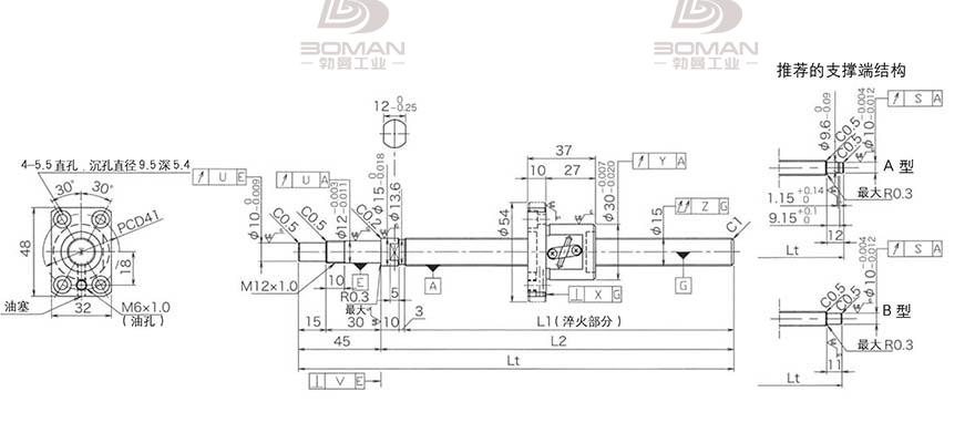 KURODA GP1502DS-BAPR-0300B-C3F 黑田丝杆3d下载