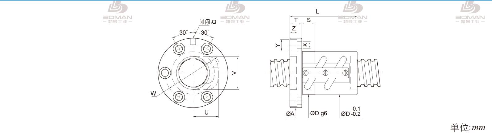 PMI FSVC3206-2.5 pmi滚珠丝杆规格