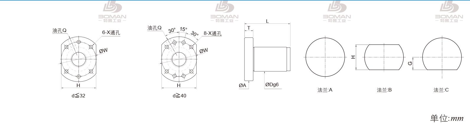 PMI FSDU3205B-4.0P pmi丝杆规格型号